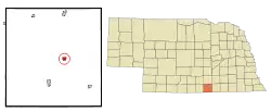 Location of Cowles, Nebraska