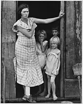 Image 45Wife and children of a sharecropper in Washington County, Arkansas, c. 1935 (from History of Arkansas)