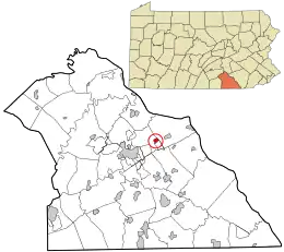 Location in York County and the state of Pennsylvania.