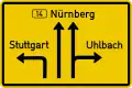 439: Sign on approaches to Junctions (lanes)
