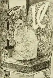 The Cat [Amica Non Serva, Friend Not Servant] (no date) etching (8.26 x 5.87&nbsp;cm) Los Angeles County Museum of Art