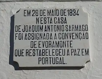 Placa em Evoramonte