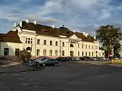 Estação ferroviária em Łuków (1866–1867, c. 1920) na rua Dworcowa