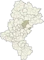 Localização do Condado de Będzin na Silésia.