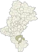 Localização do Condado de Bielsko-Biała na Silésia.