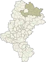 Localização do Condado de Częstochowa na Silésia.