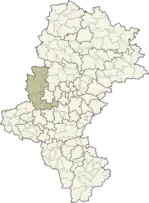 Localização do Condado de Gliwice na Silésia.