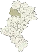 Localização do Condado de Lubliniec na Silésia.