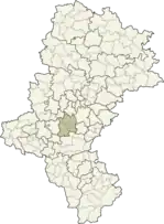 Localização do Condado de Mikołów na Silésia.