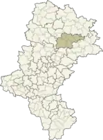 Localização do Condado de Myszków na Silésia.