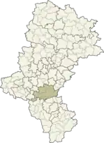 Localização do Condado de Pszczyna na Santa Cruz.