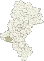 Localização do Condado de Wodzisław na Santa Cruz.