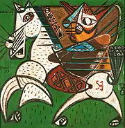 Geraldo Trindade Leal: Ginete, óleo sobre tela, 1955.