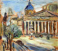Edgar Koetz: Catedral de Buenos Aires, óleo sobre tela, 1950