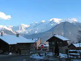 O Monte Branco visto de Passy