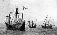 Réplicas de Pinta, Santa María, e Niña