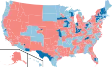Mapa eleitoral nos Estados Unidos em 2006