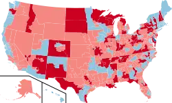 Mapa eleitoral nos Estados Unidos em 2010