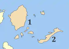 Municípios da unidade regional de Naxos.