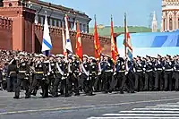 Militares da marinha russa.