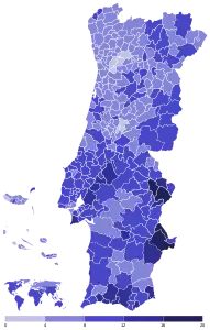 Votação do CH por concelho