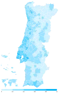 Votação da IL por concelho