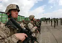 Militares georgianos no Afeganistão.