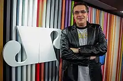 Foto tirada nos estúdios da rádio em São Paulo