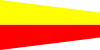 Bandeira náutica representando o número 7.