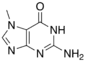 Estrutura química da 7-metilguanina