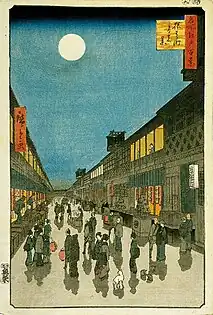 Saruwaka-machi Yoru no KeiHiroshige, 1856