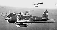 Hiroyoshi Nishizawa neste A6M3 22 sobre as Ilhas Salomão em 1943.