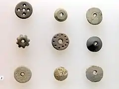 Fusaiolas, Idade do Ferro. Museu de Brandemburgo