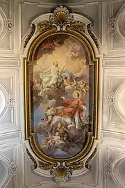 "Glória de São Lourenço", de Antonio Bicchierai, no teto de uma das capelas