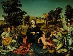 A Virgem, o Menino e Anjos