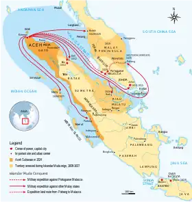 Localização de Keurajeuën Acèh Darussalam (Achém)