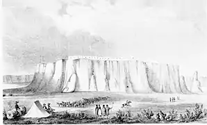 Ilustração da mesa de Acoma desde 1846