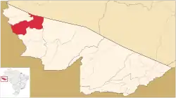 Localização de Cruzeiro do Sul no Acre