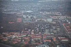 Vista aérea do centro de Lundby