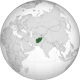 Localização de Afeganistão