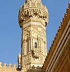 Escultura em pedra no minarete de Qaytbay (1495) na Mesquita de Al-Azhar.