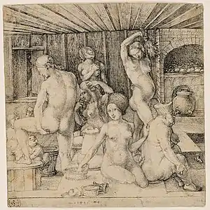Albrecht Dürer, O Banho das Mulheres ( Das Frauenbad ), c.1496