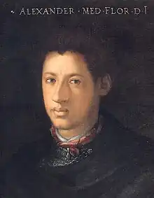 Alexandre de Médici, il Moro, por Cristofano dell'Altissimo.