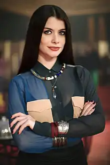 A atriz Alinne Moraes, musa da cerveja em 2013, cujo mote da campanha foi a "primeira vez com uma Devassa".