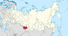 Localização do Krai de Altai na Rússia.