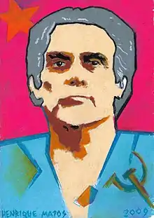 Álvaro Cunhal, pelo artista Henrique Matos.