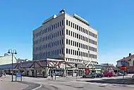 O edifício sede da comuna em Alvesta