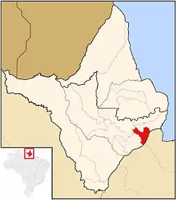 Localização de Itaubal no Amapá