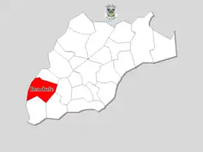 Localização no município de Amares