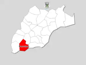 Localização no município de Amares